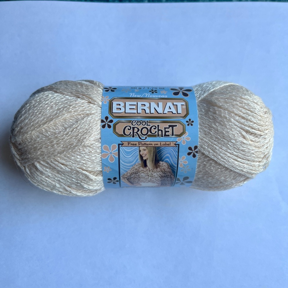 Bernat Cool Crochet Yarn | Summer Cream | 200 Yds | DyeLot 172807 | Discontinued